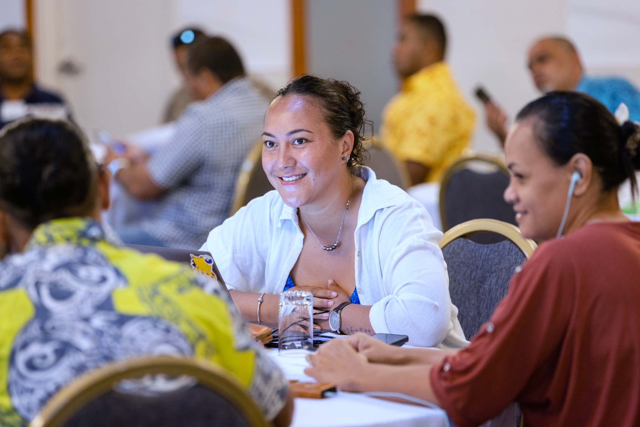 Women participating in a Pacific fisheries leadership workshop